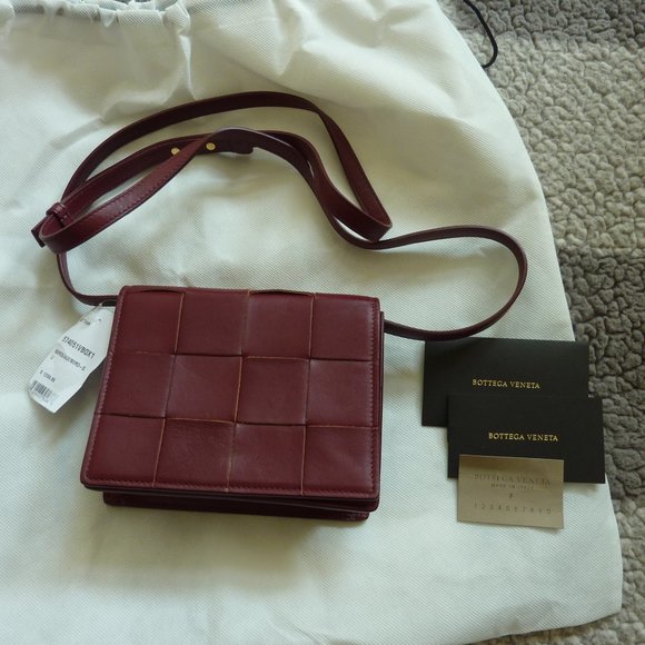 Bottega Veneta Handbags - BOTTEGA VENETA Cassette Mini Intrecciato Bag (Red)
